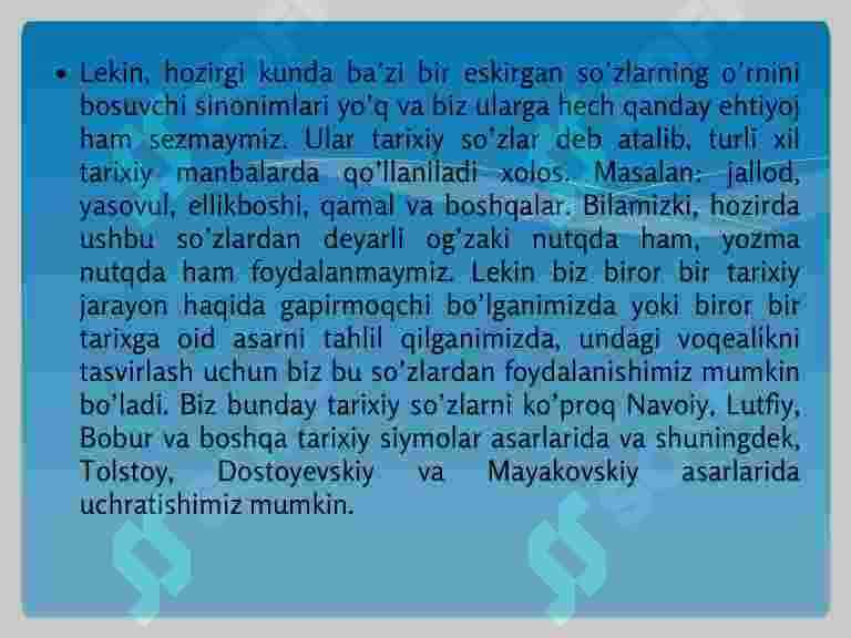 Eskirgan so‘zlar 8