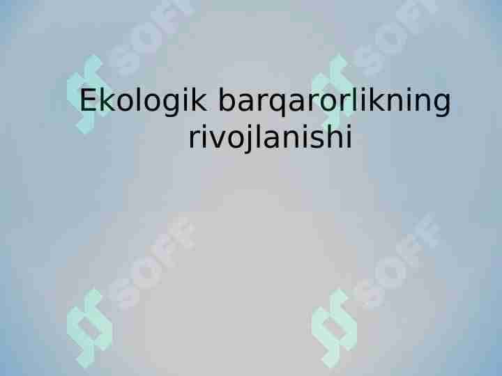 Ekologik barqarorlik