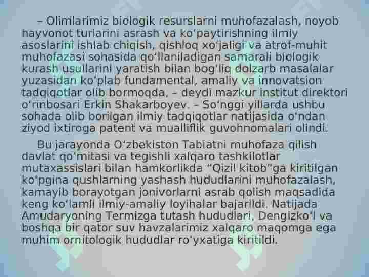 Ekologik barqarorlik 8