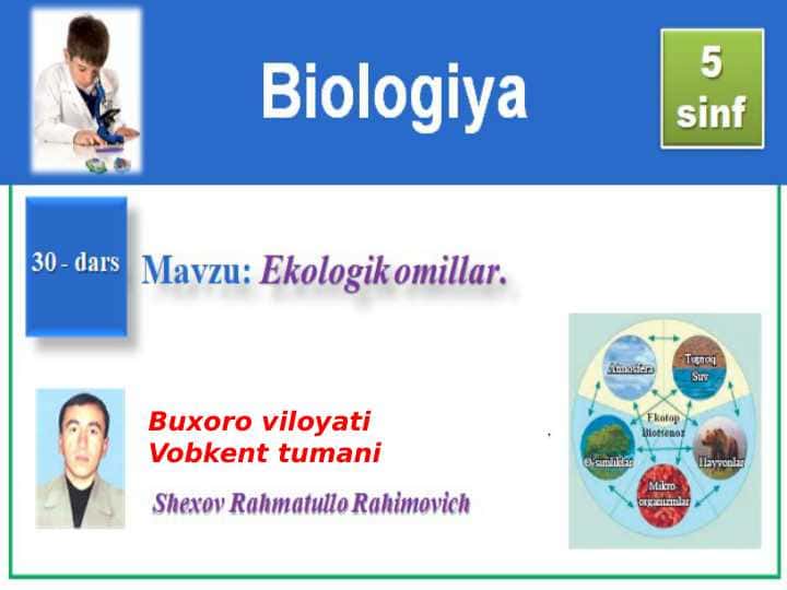 Ekologik omillar