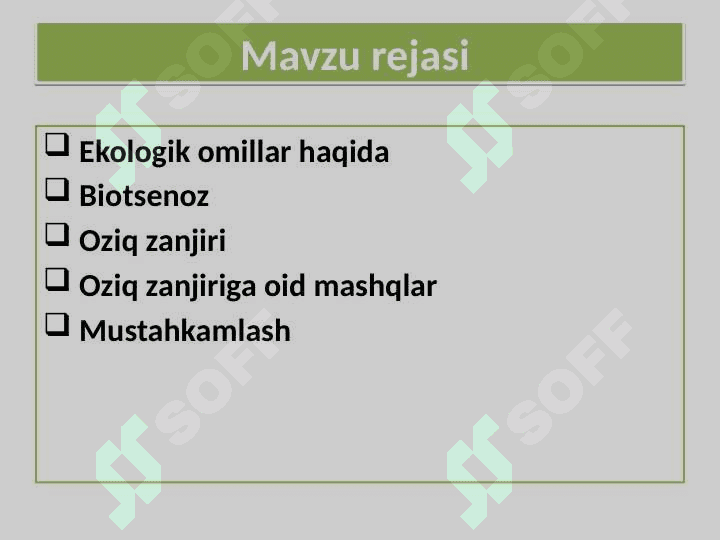 Ekologik omillar 2