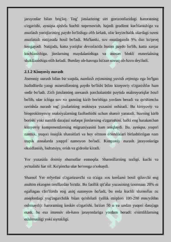 Ekzogen jarayonlar 4