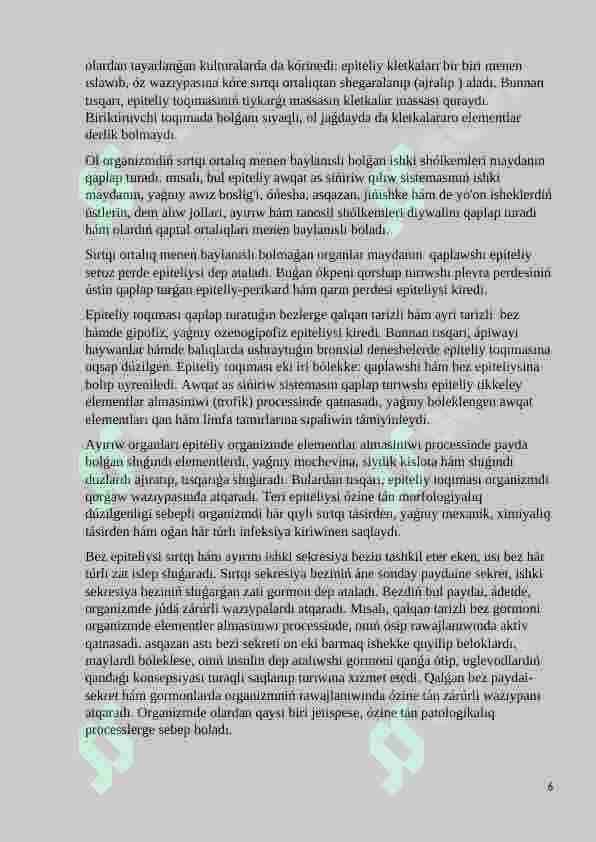 Epiteliy toqıması 6