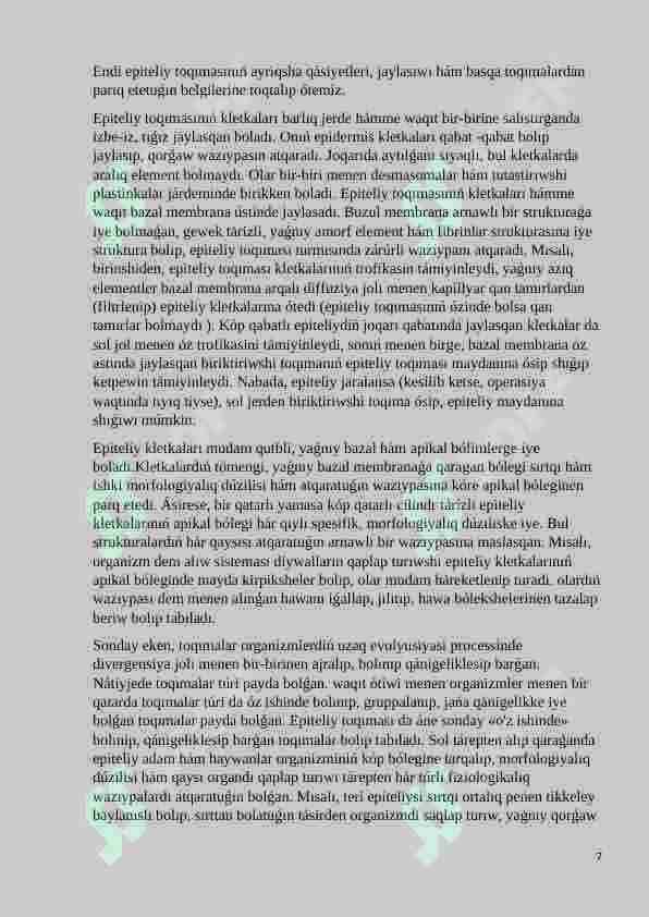 Epiteliy toqıması 7