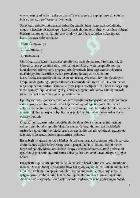 Epiteliy toqıması 8