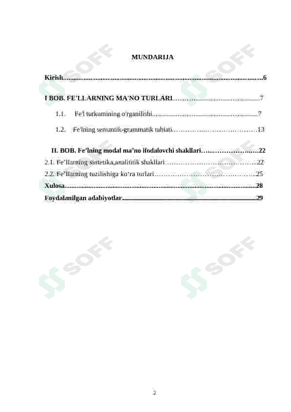 Fe'llarning ma'no turlari va uning ta'lim bosqichlari darsliklarda berilishi 2