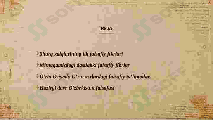 Falsafiy tafakkur taraqqiyoti bosqichlari:sharq falsafasi 3