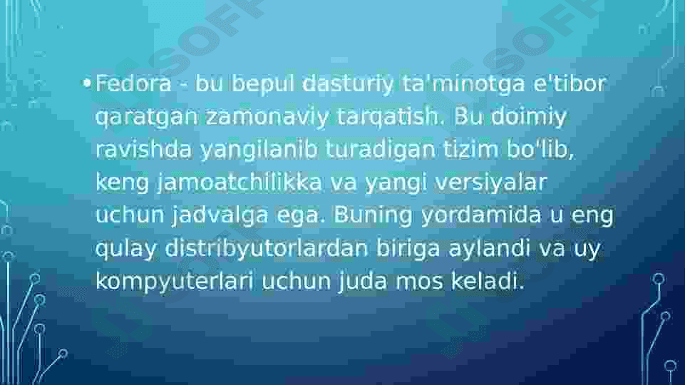 Metama`lumotlar  Tizimi   Bilan Tanishish (Fedora) 3