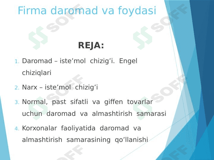 Firma daromad va foydasi 1