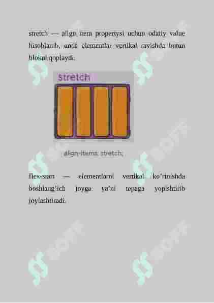 Flexbox qutilarni to’g’ri joylashtirish. 6