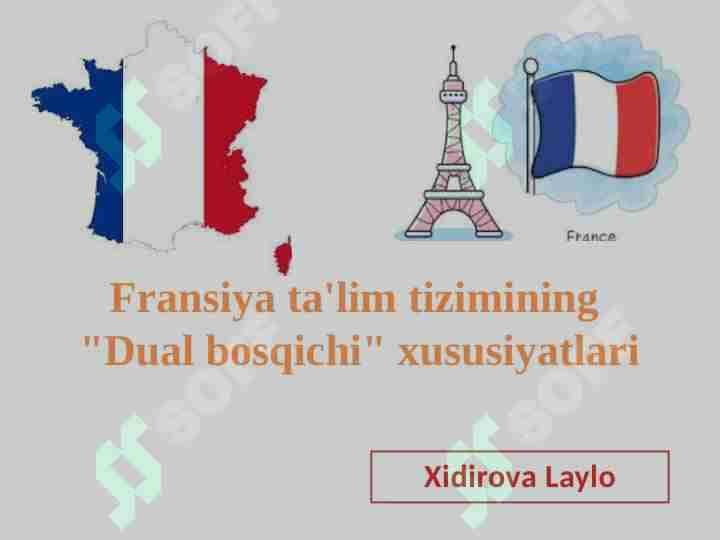 Fransiya dual talimi tizimining "Dual bosqichi" xususiyatlari 1