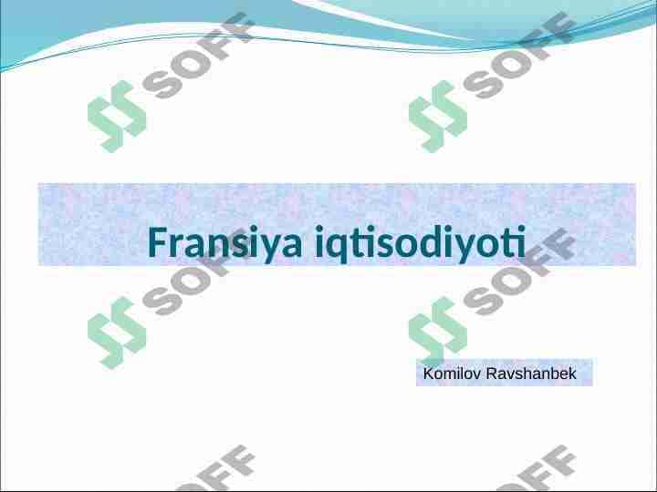 Fransiya iqtisodiyoti 1