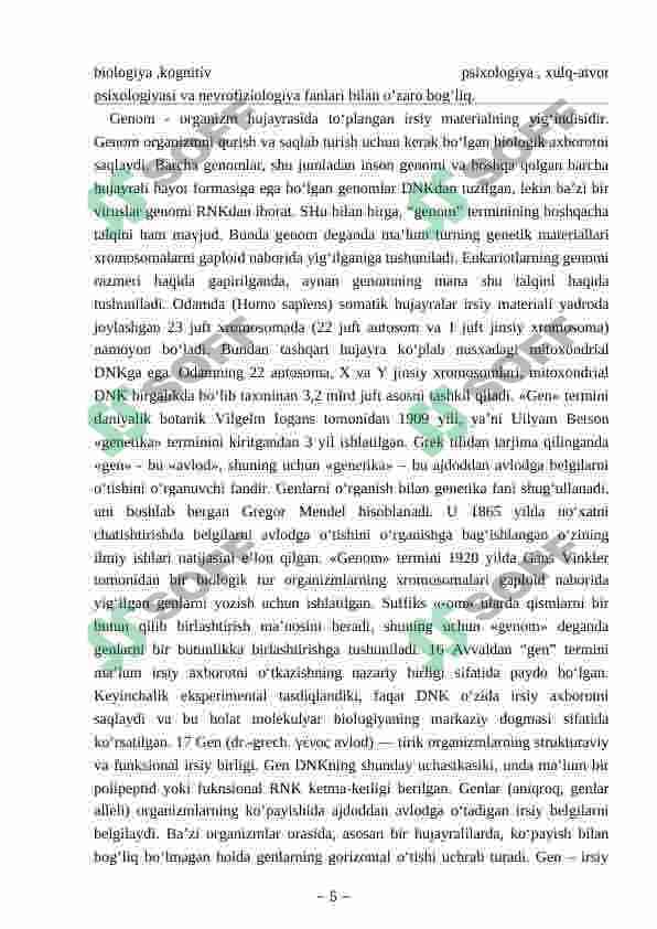 GENOMIKA VA PROTEOMIKA 5