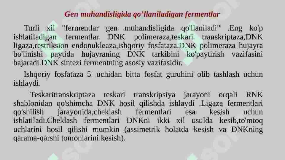 Gen muhandisligi 4