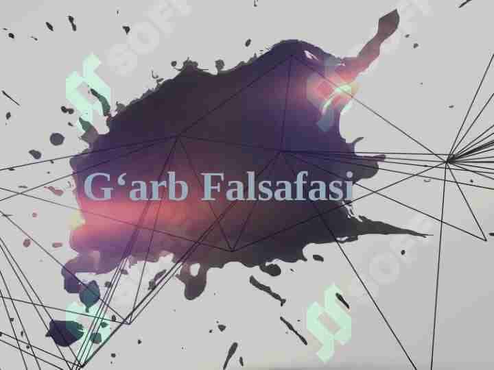 G'arb Falsafasi 1