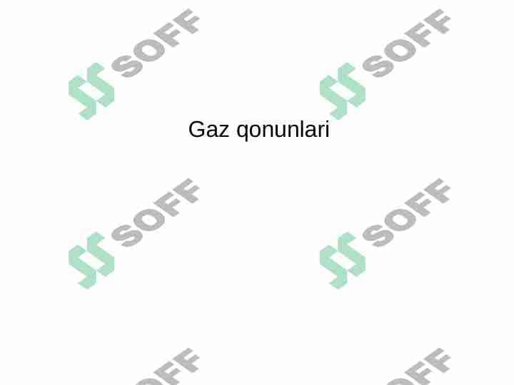 Gaz qonunlari