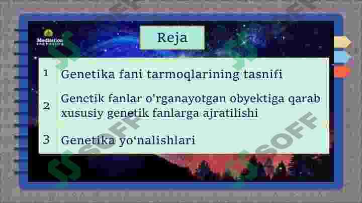 Genetika yo'nalishlari 2
