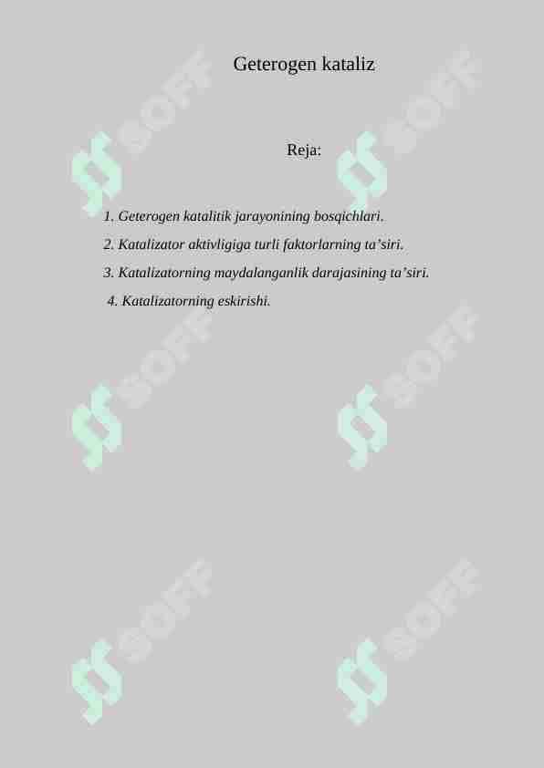 Geterogen kataliz