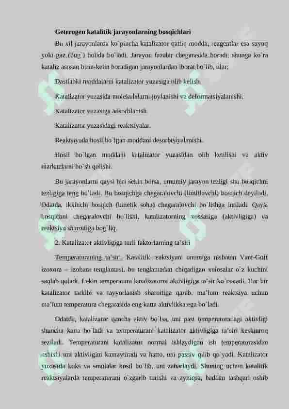 Geterogen kataliz 2
