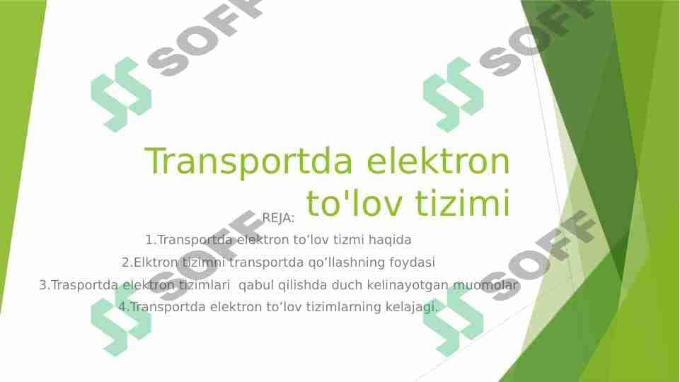 Transportda elektron to'lov tizimi 1
