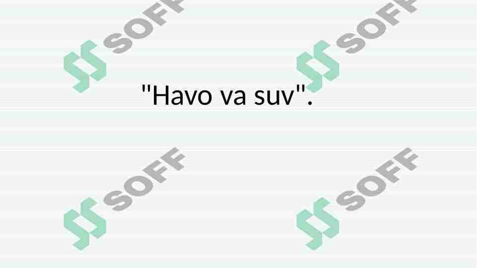 Havo va suv 1