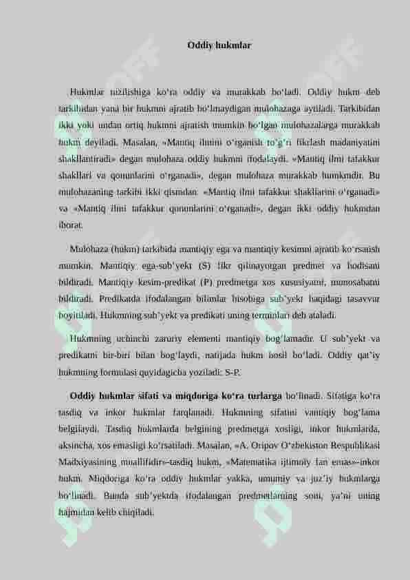 Hukm (mulohaza) 3
