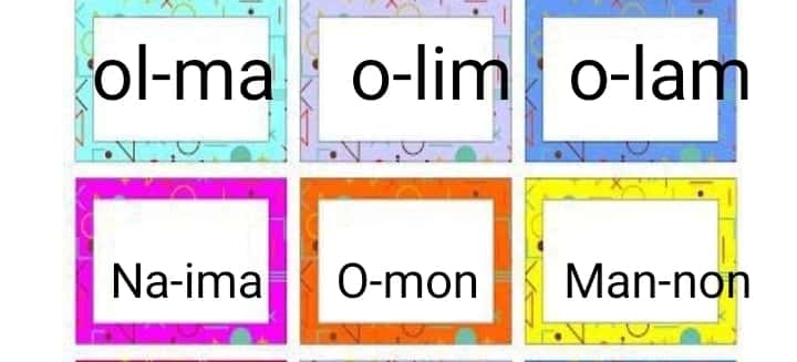 1 - 4 sinf rangli bo'g'inlilar 2