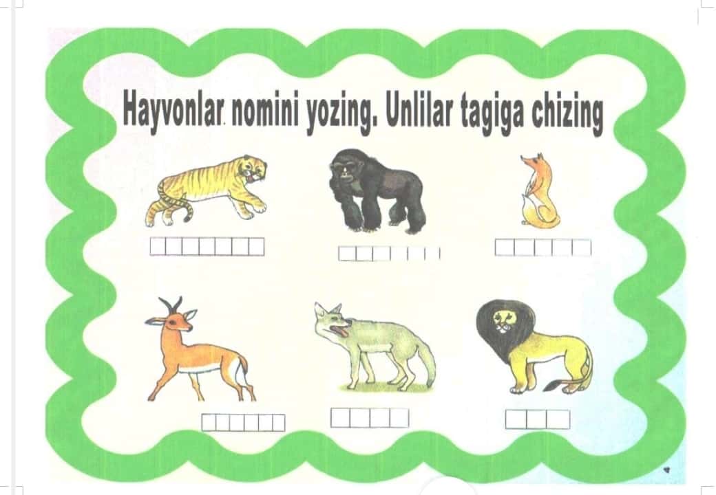 1 sinflarga ona tili fanidan  ko'rgazmalar 2