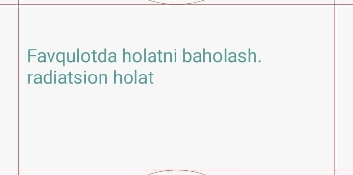 Favqulotda xolatni baxolash 2
