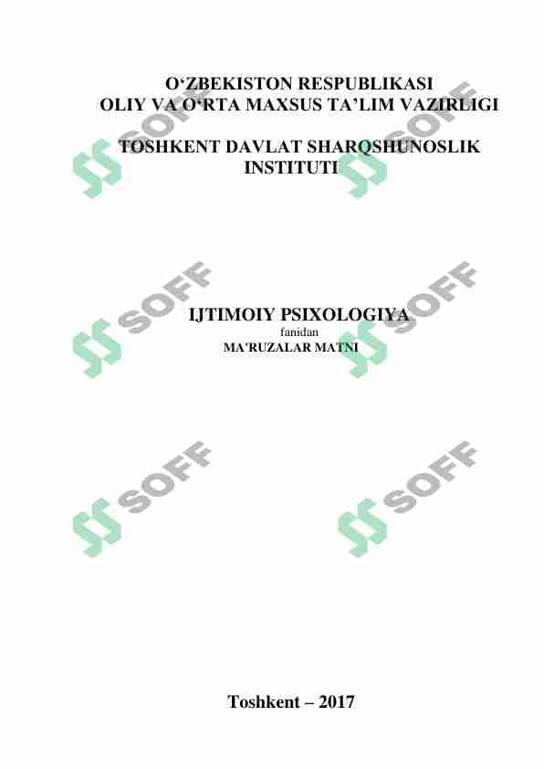 IJTIMOIY PSIXOLOGIYA 1