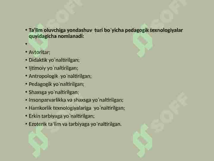 Ilg’or pedogogik ta’lim texnologiyalar 4