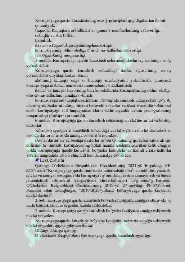 O‘ZBEKISTONNING KORRUPSIYAGA QARSHI KURASH SIYOSATI. 4