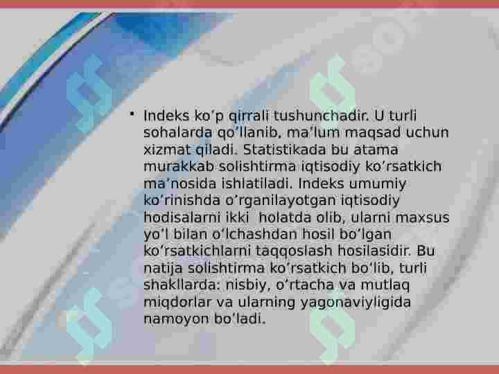 Iqtisodiy indekslar 8