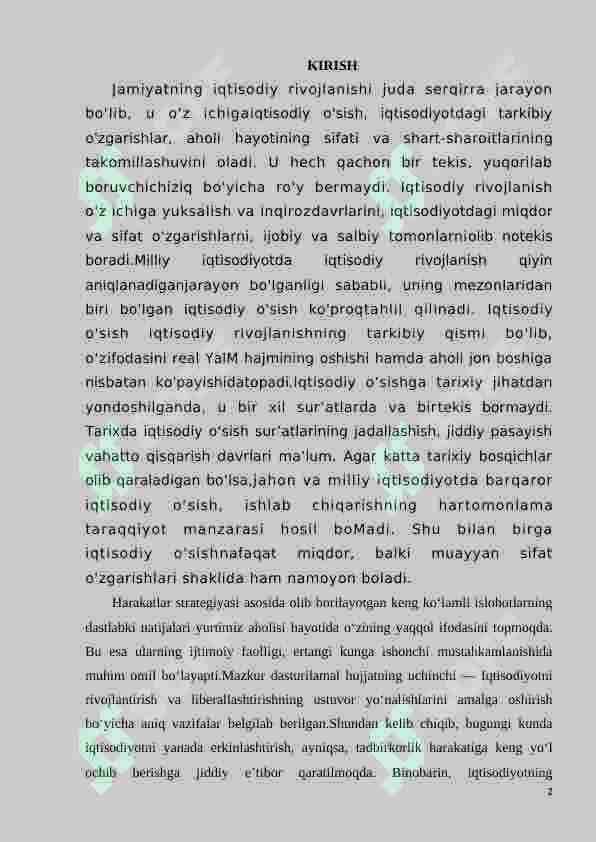 IQTISODIY O`SISH IJTIMOIY TARAQQIYOT OMILI SIFATIDA 2