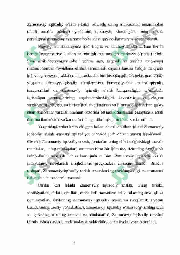 Zamonaviy iqtisodiy o‘sish modellari 4