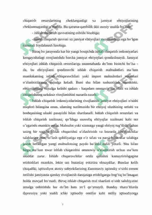 Zamonaviy iqtisodiy o‘sish modellari 7