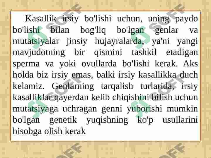Irsiy kasalliklar 4