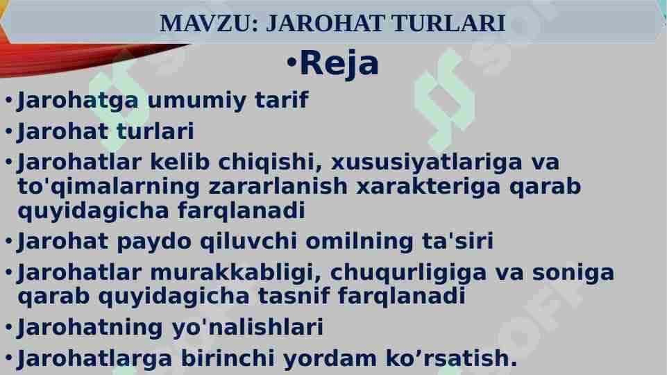 JAROHAT TURLARI