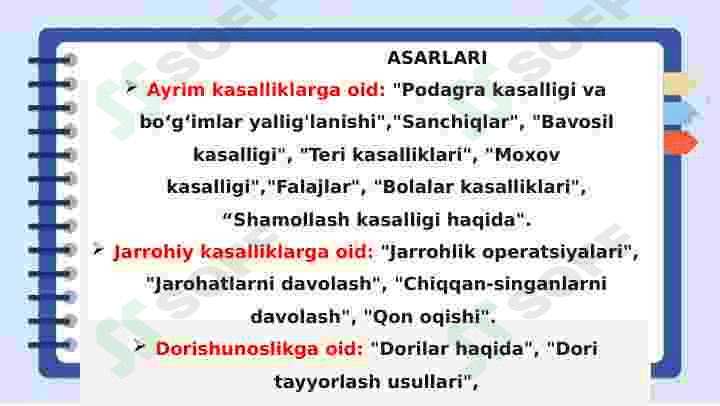 Ar-Roziy va Jurjoniy, ularning jahon tibbiyoti rivojlanishiga qo`shgan hissasi 8