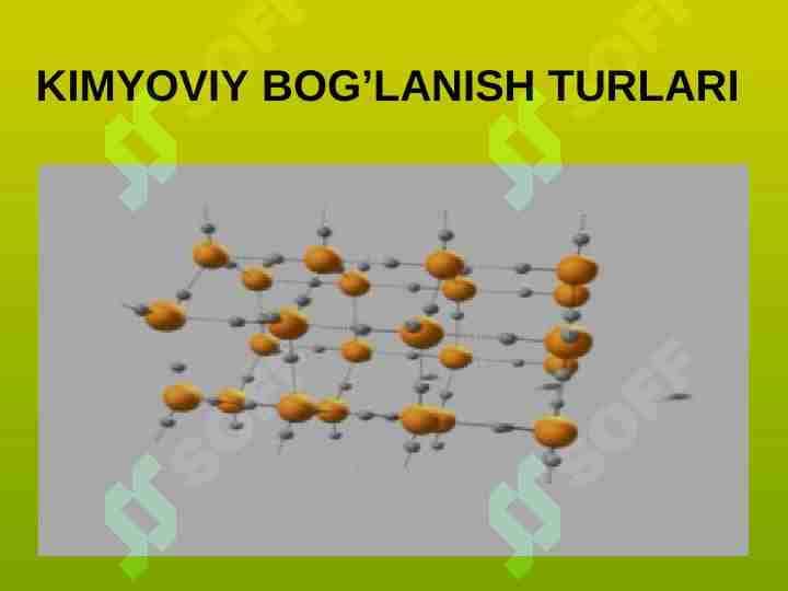 KIMYOVIY BOG’LANISH 1