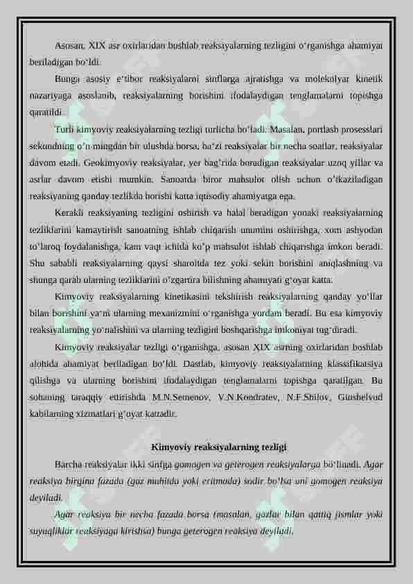 KIMYOVIY KINETIKA 3