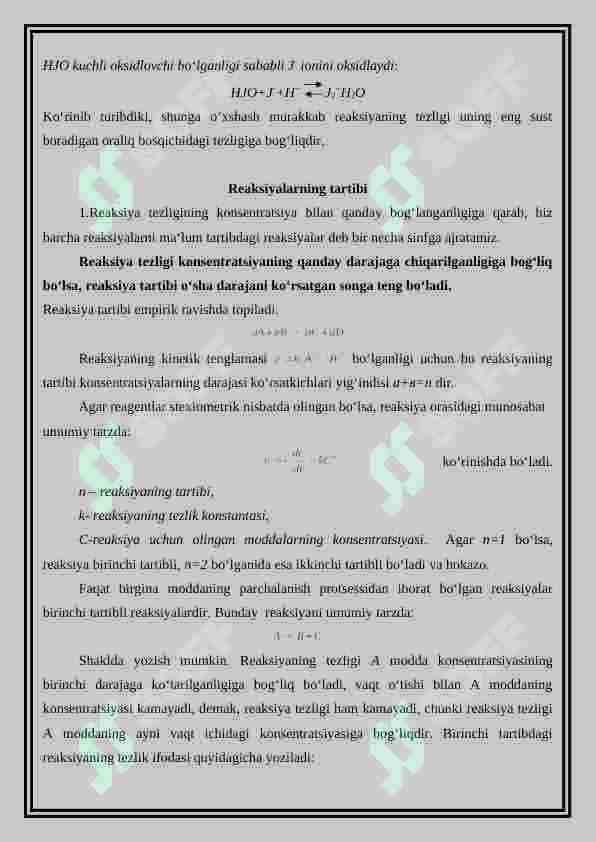 KIMYOVIY KINETIKA 8