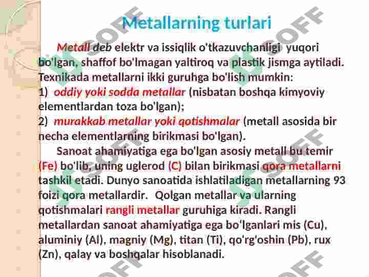 Qora va rangli metallar ishlab chiqarish 2