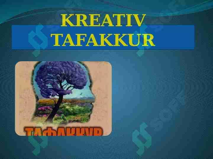 KREATIV TAFAKKUR 1