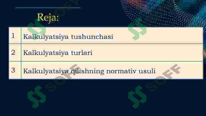 Kalkulyatsiya tushunchasi va uning turlari 2