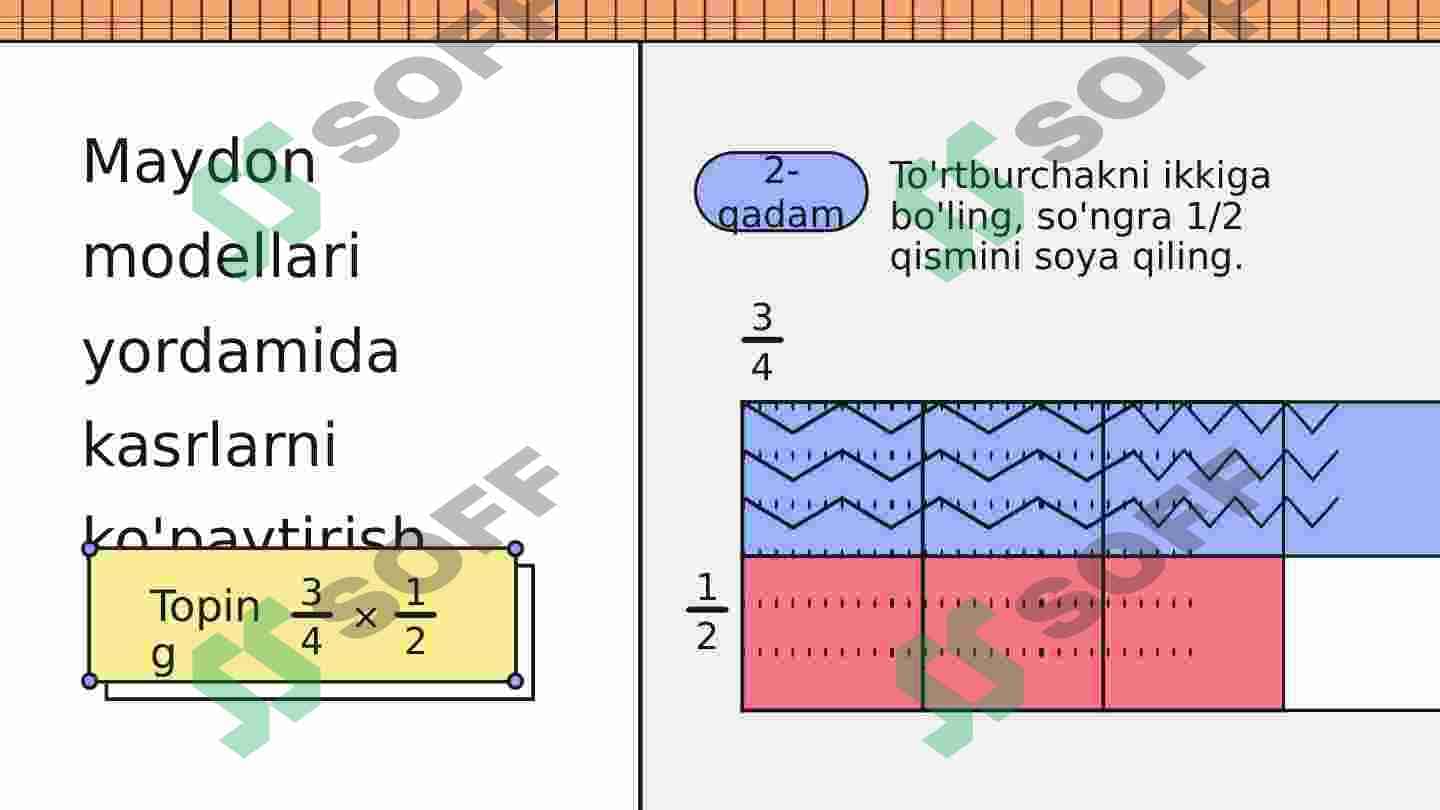 Kasrlarni ko'paytirish 8
