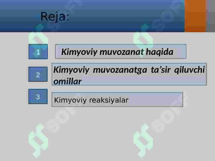 Kimyoviy muvozanat va  unga ta’sir qiluvchi omillar 2