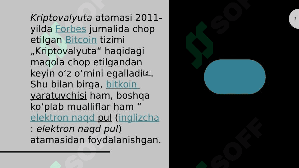 Kriptovalyutalar: tarixi va tasnifi. 3