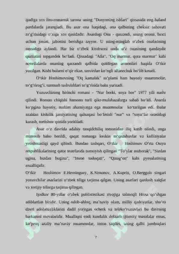 Ta’lim bosqichlarida Oʻtkir Hoshimov hayoti va ijodini  oʻrganish usullari 7