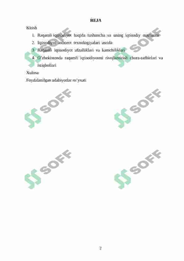 Raqamli iqtisodiyot: afzalliklari va kamchiliklari 2